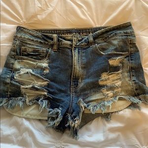 AE high rise shortie shorts